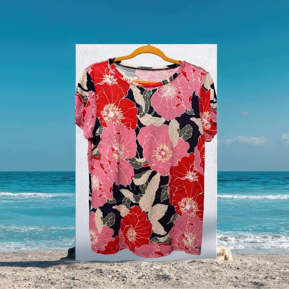 BOGO! LOFT Vibrant Floral Tee
